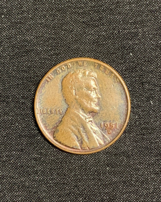 Moneda One cent 1951D USA