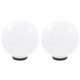 Cumpara ieftin Lampi bol cu LED, 2 buc, sferice, 30 cm, PMMA