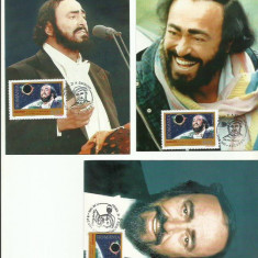 ROMANIA Ilustrate Maxime 1999 - Pavarotti in concert eclipsa de soare - LP 1489