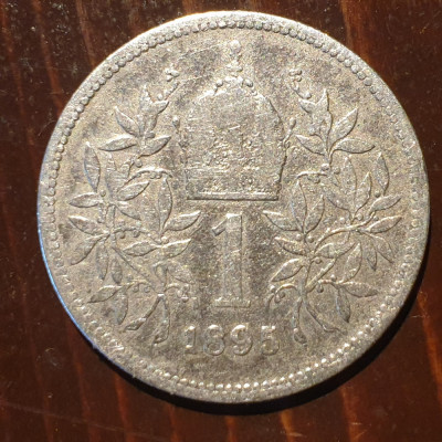 Austria 1 Corona / Korona 1893 argint foto