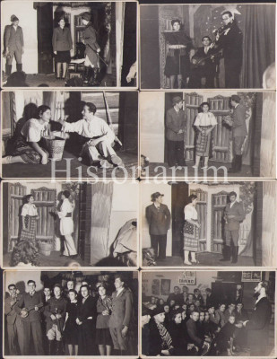 HST P2/568 Lot 8 poze mari piesă teatru rom&amp;acirc;nesc cca anii 1950 foto