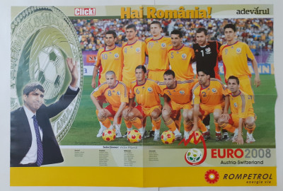 Poster Echipa De Fotbal a Romaniei 2008 - Mutu, Chivu, Marica, Lobont Etc. foto