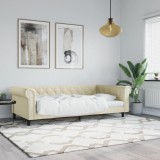 VidaXL Pat de zi, crem, 100x200 cm, piele ecologică 354232