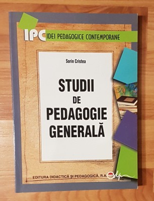 Studii de pedagogie generala de Sorin Cristea foto