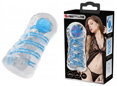 Masturbator Fantasy cu Bila de Intensitate, TPR, Transparent, 15 cm foto
