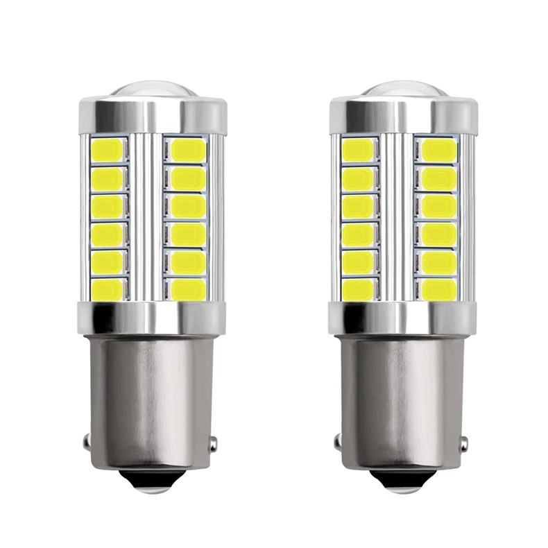 Set led becuri P21W 33 SMD galben semnalizare, Universal | Okazii.ro