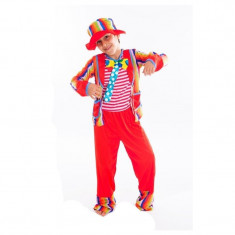 Costum Clown carnaval, pentru fetite si baieti, marime L, multicolor foto