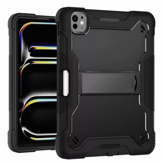 Husa pentru iPad Pro 13 (2024) + Folie - Techsuit Rugged TabShell - Black