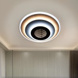 Lustra LED NEXA rotunda 3D 39W, alb, lumina rece/calda/neutra