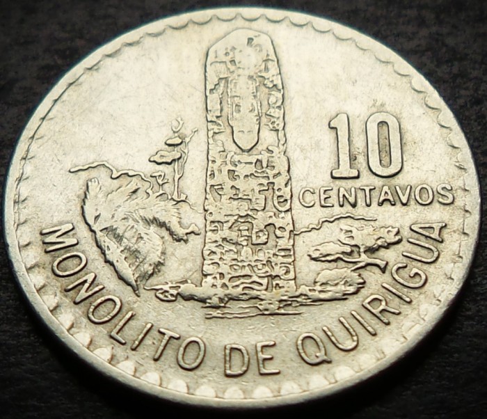 Moneda exotica 10 CENTAVOS - GUATEMALA, anul 1974 * cod 4209