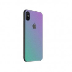 Set Folii Skin Acoperire 360 Compatibile cu Apple iPhone XS (Set 2) - ApcGsm Wraps Cameleon Lavander Blue