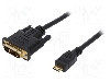 Cablu DVI - HDMI, DVI-D (18+1) mufa, HDMI mini mufa, 1m, negru, LOGILINK - CHM002