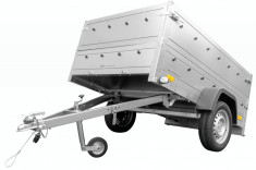 Remorca 200x125 Garden Trailer 201 KIPP cu laturi BIS ?i roata de sprijin foto