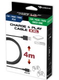 Subsonic Charge &amp; Play Cable XXL Usb Micro Usb 4m PS4|XBOX ONE