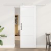 Ușa glisantă vidaXL cu set de accesorii &#039;ORKDAL&#039;Alb Lemn de pin solid