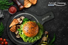 PLATOU ARDEZIE ROTUND CU MANER, 28X20 CM, COOKING BY HEINNER foto