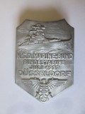 Insignă Germania nazistă Dusseldorf 1937:Conferinta Federala a Asociat.Maritime
