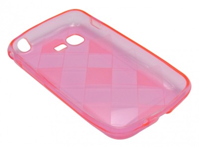 Husa silicon roz (cu romburi) pentru Samsung Star 3 S5220 / Star 3 Duos S5222 foto