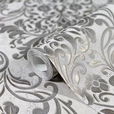 Tapet decorativ, Marburg clasic, baroc, gri, auriu, dormitor, living, Urban Spaces, 32603 foto