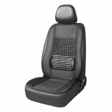 Husa scaun auto cu bile de masaj si suport lombar, dimensiuni 110 x 46 cm, culoare Neagra FAVLine Selection, Amio