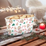 Cos metalic de Craciun - casuta - 19 x 11,5 x 9,5 cm