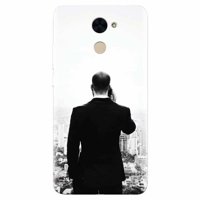 Husa silicon pentru Huawei Enjoy 7 Plus, Man In Suit