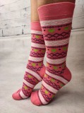 STK452-5 Sosete medii din bumbac ultrasox cu inimioare