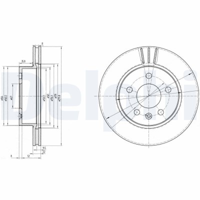 DELPHI BG3296 Disc frana foto