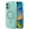 Husa iPhone 16 Plus originala Guess IML Rhinestones MagSafe, verde, GUHMP16MPFTDTEN