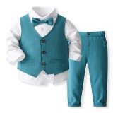 Costum elegant baieti Kidohug, 4 piese, 1 - 4 ani, diverse modele si culori