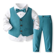 Costum elegant baieti Kidohug, 4 piese, 1 - 4 ani, diverse modele si culori foto
