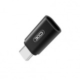 ADAPTOR XO-NB131 MICROUSB - USB TYPE-C, NEGRU BLISTER