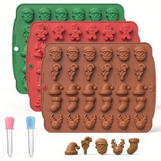 1buc, Forma de ciocolata de Craciun, forma din silicon 3D foto
