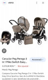 Cărucior/căruț 3 in 1 Peg Perego Switch Easy Drive, Maro