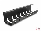 Set 2 buc organizator cabluri sub masa negru, Delock 88031