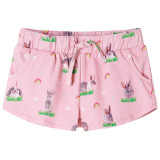 Pantaloni scurți pentru copii cu șnur roz deschis 92, vidaXL