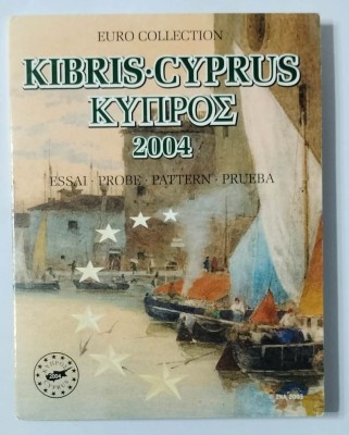 CIPRU - SET MONETARIE 2004 EURO -UNC - PROBE / ESSAI/ PATTERN - 1, 2, 5, 10, 20, 50 EUROCENTI &amp;amp; 1, 2 EURO foto