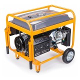 Generator curent electric 6500 W, 6,5 KW, 220 V, Pornire la Cheie, Automata, Roti si Manere, stabilizator de tensiune (AVR), monofazat, protectie supr