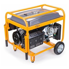 Generator curent electric 6500 W, 6,5 KW, 220 V, Pornire la Cheie, Automata, Roti si Manere, stabilizator de tensiune (AVR), monofazat, protectie supr