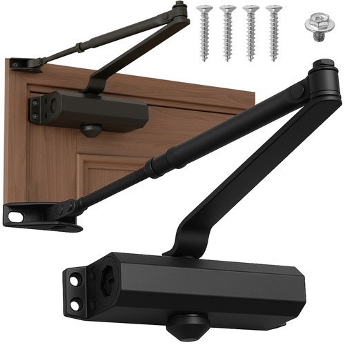 Amortizor usa, greutate 40-65 kg, dubla ajustare, lungime totala brat 49 cm, negru