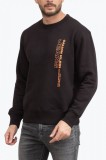 Cumpara ieftin Bluza barbati din molton cu imprimeu cu logo si croiala Regular Fit negru, XL