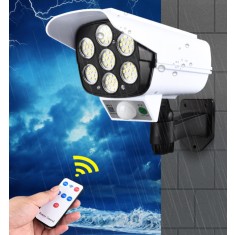 Set 2 proiectoare led camera de supraveghere (falsa) cu alimentare solara