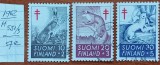 FINLANDA-1962-'' CRUCE-ROSIE''-FAUNA-Serie completa-stampilat'' -Vezi-Scan
