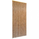 Perdea usa bambus vidaXL 90x200 cm maro - protectie insecte, silentioasa, design elegant