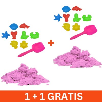 Nisip kinetic cu 8 forme modelaj, lopatica, 1+1 gratis foto