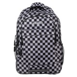 Cumpara ieftin Rucsac cu model in carouri, 22l, negru, cu sac pentru incaltaminte