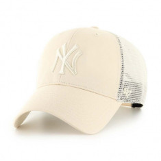 47brand șapcă MLB New York Yankees culoarea bej, cu imprimeu B-BRANS17CTP-NT