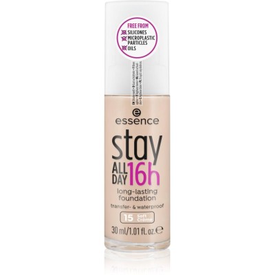 essence Stay ALL DAY 16h machiaj rezistent la apa culoare 15 Soft Creme 30 ml foto