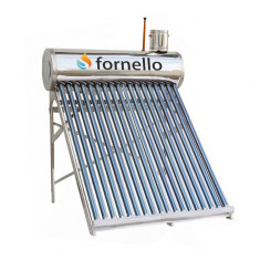 Panou solar nepresurizat Fornello rezervor inox 150 litri, 18 tuburi vidate