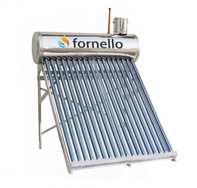 Panou solar nepresurizat Fornello rezervor inox 150 litri, 18 tuburi vidate foto